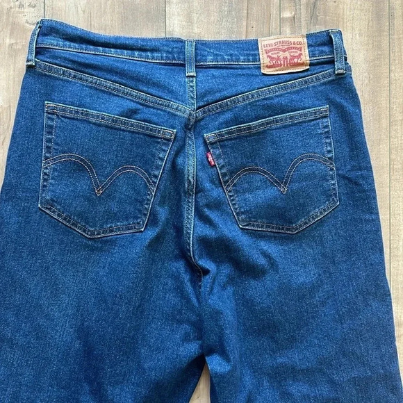 Levi's Wedgie Straight Jeans Fly Button Plus Size 16W - Picture 9 of 10
